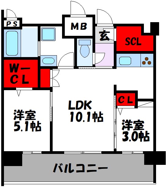 エンクレスト天神LINK 間取り