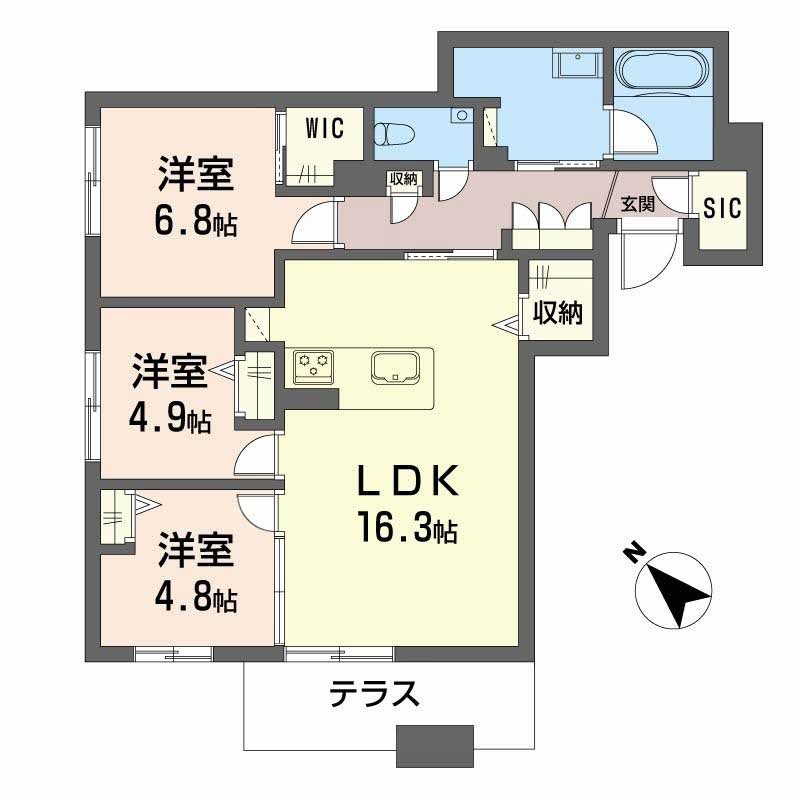 シャーメゾン　トレゾール 間取り