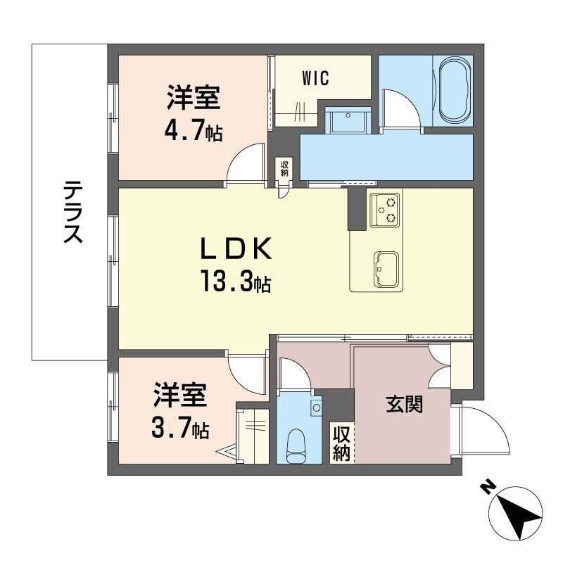 シャーメゾン　トレゾール 間取り