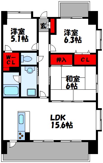 JSマンション新宮ステーション 間取り