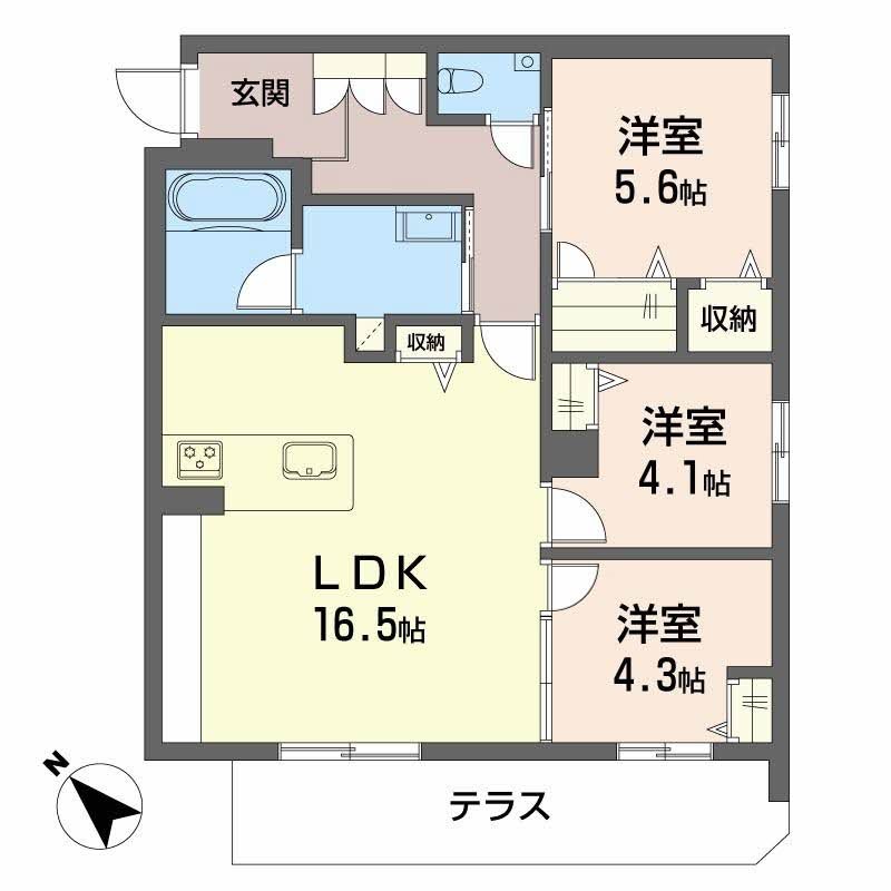 シャーメゾン　トレゾール 間取り