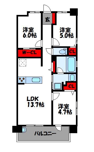 アルファステイツ新宮 間取り