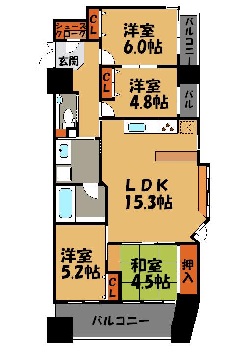 アクロス天神センタープラザ 間取り