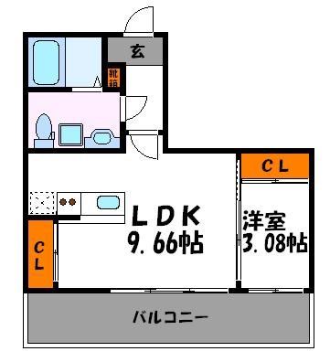 ラファセルフィーナ天神  間取り