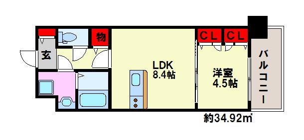 エンクレスト日赤通り 間取り