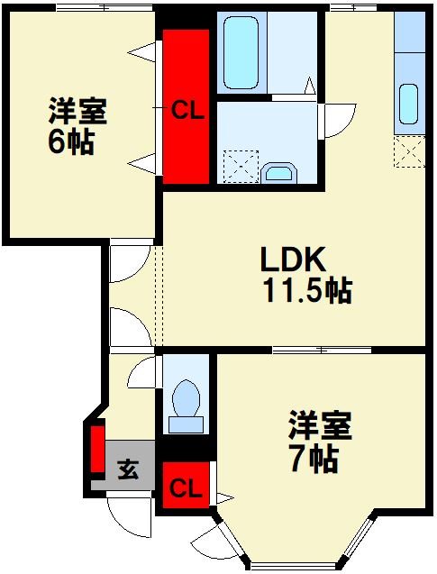 福岡県嘉穂郡桂川町寿命 間取り