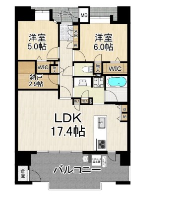 エイルマンション千早駅前 間取り