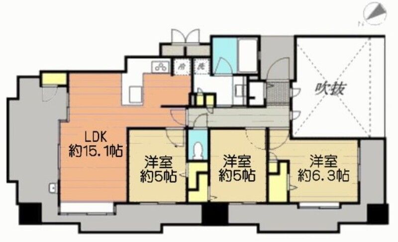 エイルマンション千早駅前ロゼア 間取り