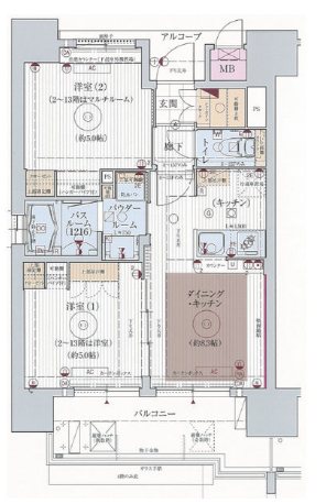 エステムプラザ福岡県庁前ネオシス 間取り