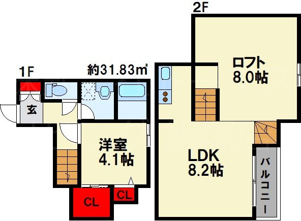 ADC飯塚駅西Bears 間取り