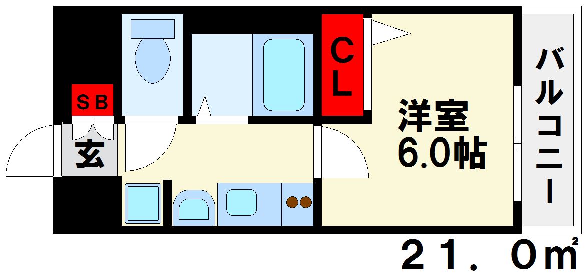 エステムプラザ博多駅南 間取り