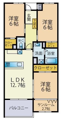 Le parterre 城南（ル　パルテール城南） 間取り