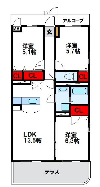 アンジュール 間取り