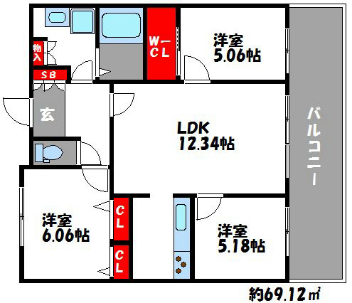 プライムメゾンセントラルパーク 間取り