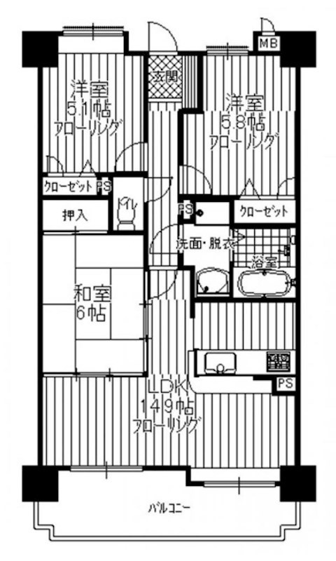 エクレールイースト西新 間取り