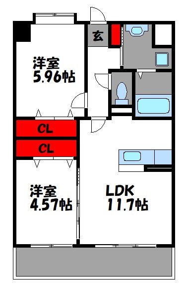 セゾンドール貝塚 間取り