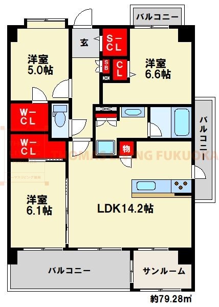 ａｍ・ｐａｒｋ(アム・パルク) 間取り