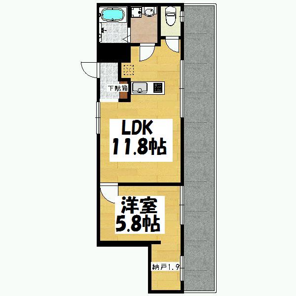 エルモス西新 間取り