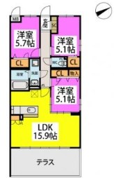 福岡県久留米市東櫛原町77 間取り