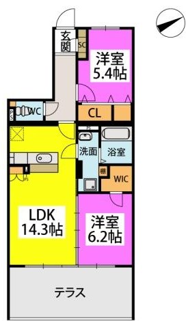福岡県久留米市東櫛原町77 間取り
