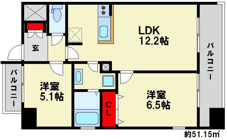 カルム南福岡  間取り
