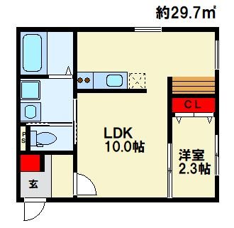 ラシックランテ白木原Garden Terrace 間取り