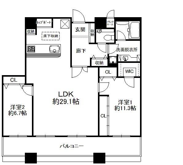 コアマンション大手門タワー 間取り