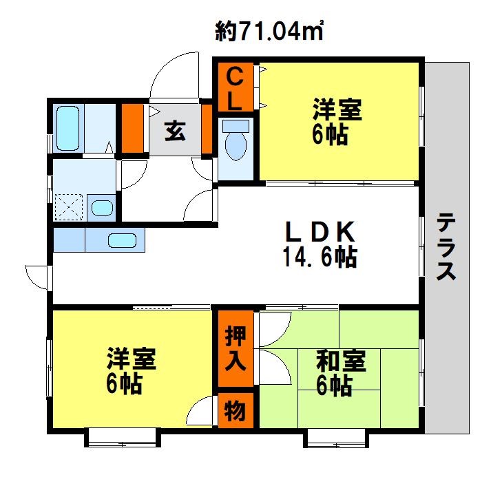 サンハイツ塔原 間取り