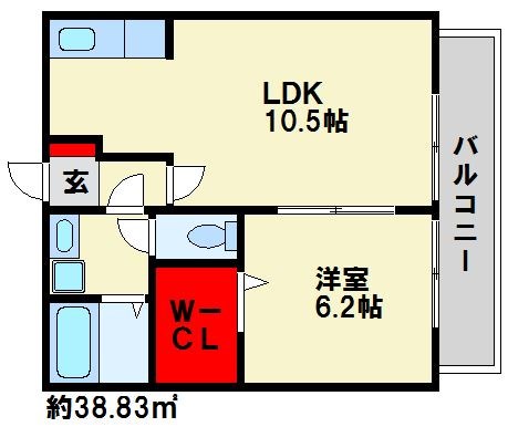 ドアーズ南福岡　B棟 間取り