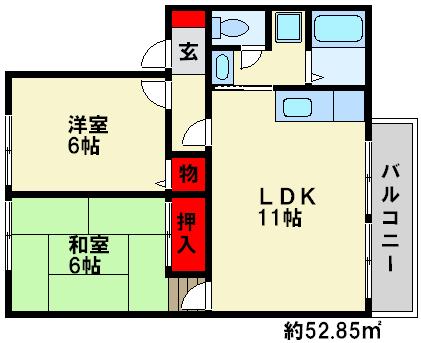 カトル・シャルム　D 間取り