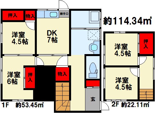 桂川町土居 貸家 間取り