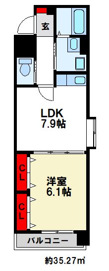 エスポワール南福岡 間取り