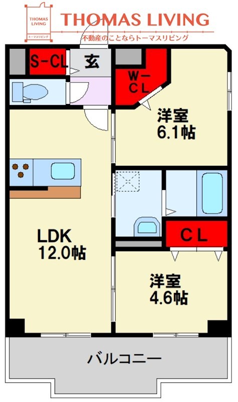 Pisces東比恵 間取り