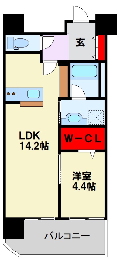 ウェルブライト博多ステーション 間取り