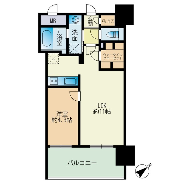 RJRプレシア大橋駅前 間取り