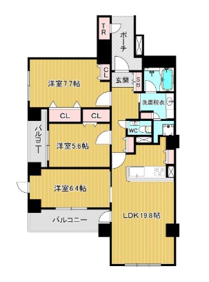 グランドメゾン百道浜オーシャン＆フォレスト 間取り