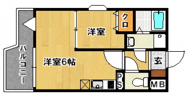 アンジェラス西新Ⅱ 間取り