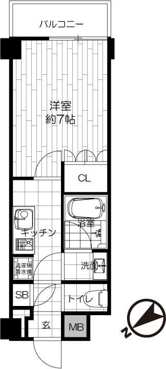 ザ・パークワンズ目黒不動前 607号室 間取り