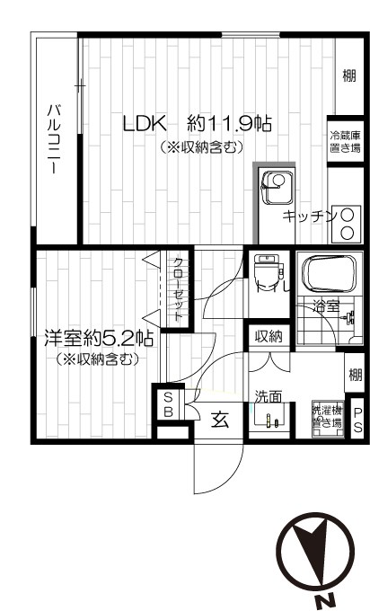 フラッツ奥沢エイト 305号室 間取り