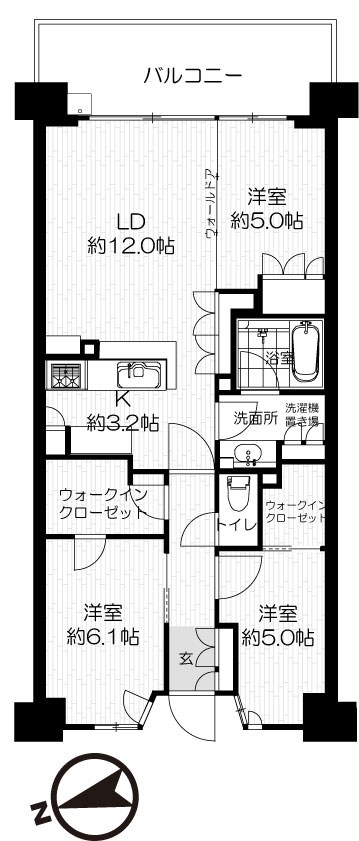 ウエリス仙川調布の森 314号室 間取り