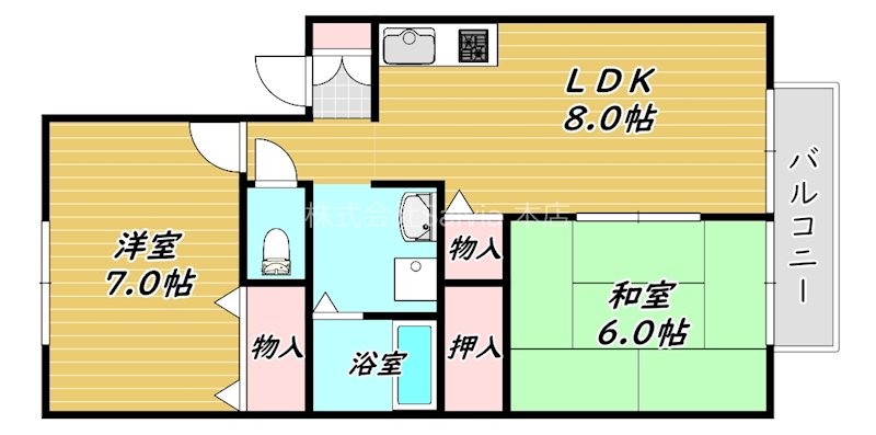 トリヴァンベール松川 間取り