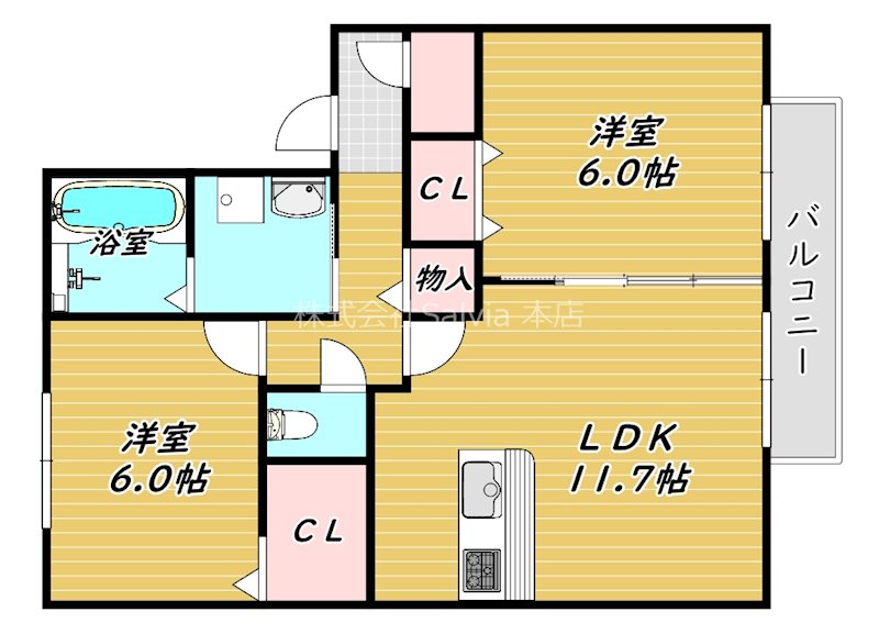 大阪府堺市中区伏尾 間取り