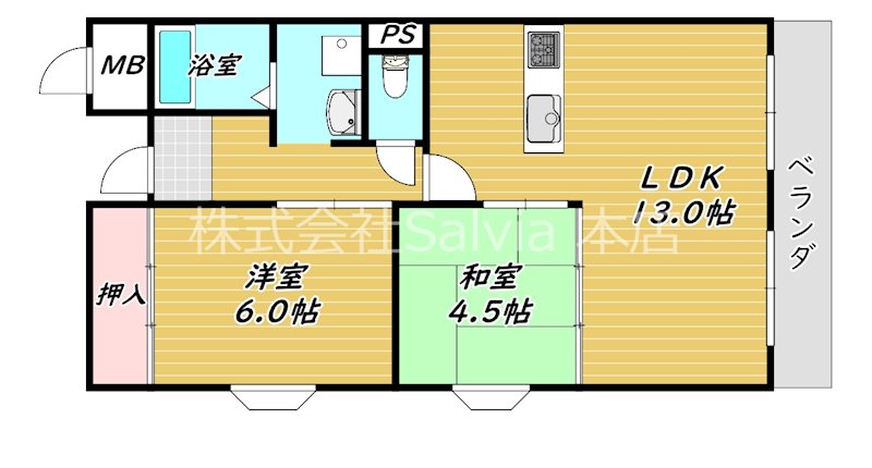 メゾンツインウイン二番館 間取り