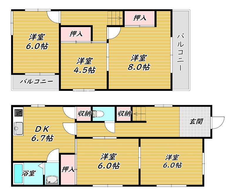 日置荘西町IKKENYA 間取り