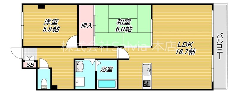 サザンコートなかもず 間取り