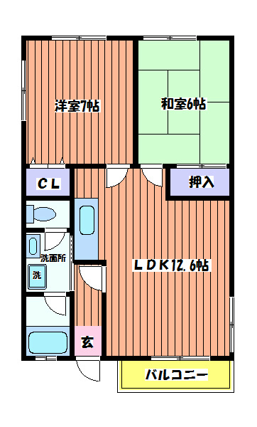 石川ベルメゾンＢ棟 間取り図
