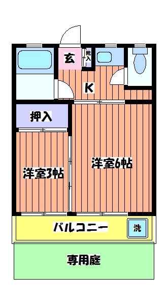 コーポむさしの 間取り図