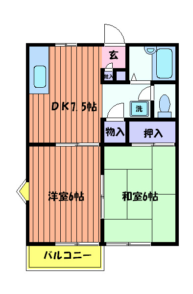 ルナハイツ 間取り図