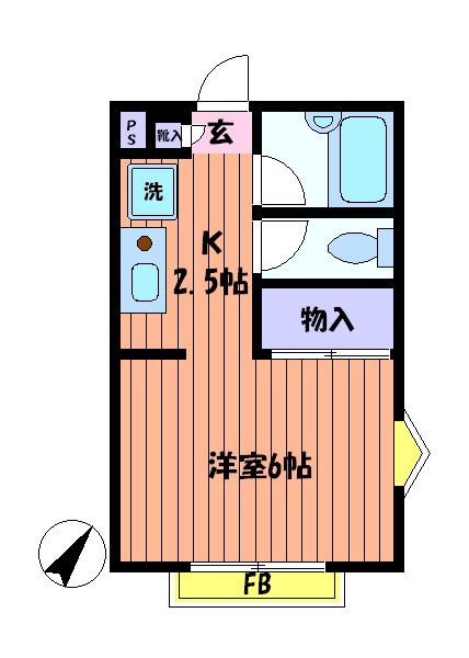 ローズヴィラ国立Ａ棟 間取り図