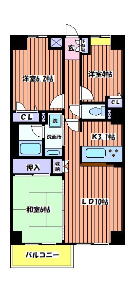 ルピナス日野壱番館 間取り図